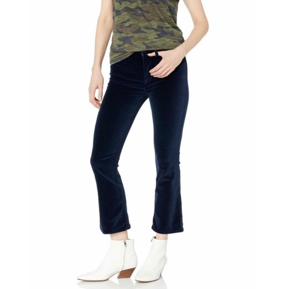 NWT Hudson Brix Cropped Boot Jean in Navy Velvet